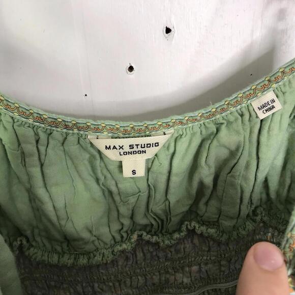 Max Studio Dress Womens Small Babydoll Empire Waist Cottagecore Floral Midi - Picture 4 of 7